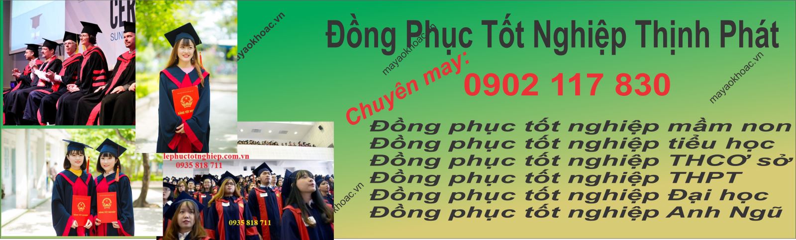 Bán và cho thuê lễ phục tốt nghiệp